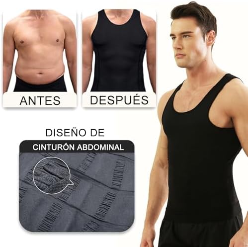 Ginecoff® Camiseta de compresión | Elimina la ginecomastia