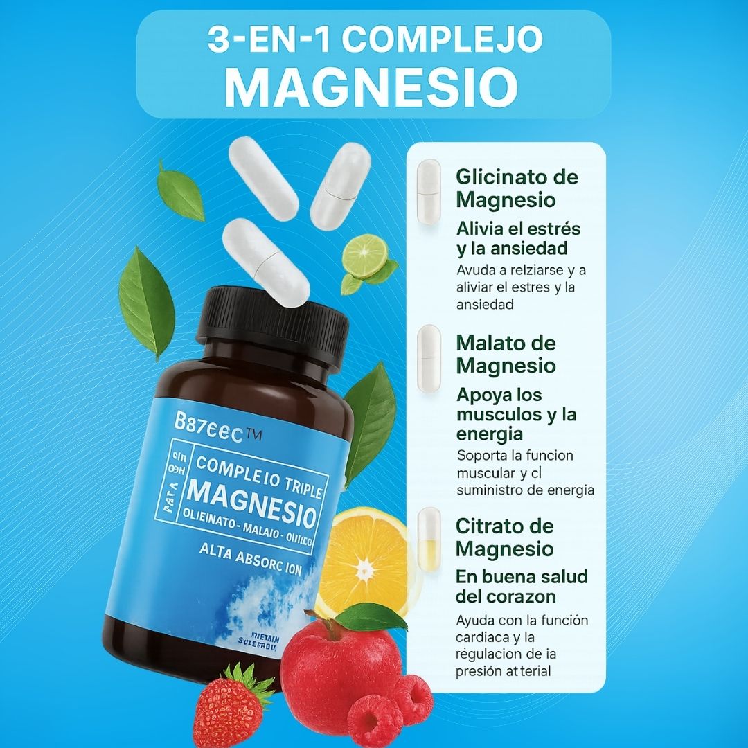 Bazeec® Nuevo magnesio triple complejo: Elimina cualquier problema de salud