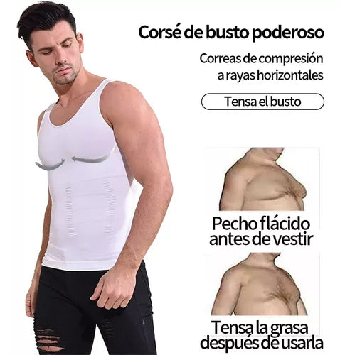 Ginecoff® Camiseta de compresión | Elimina la ginecomastia