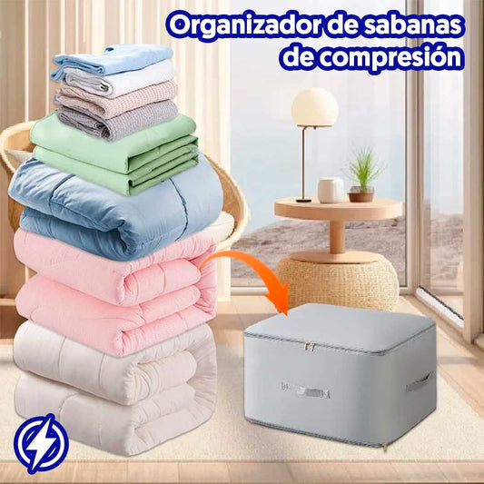 ORGANIZADOR DE SABANAS DE COMPRESION- AHORRA ESPACIO INTELIGENTE