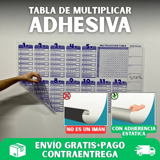 TABLA DE MULTIPLICAR ADHESIVA