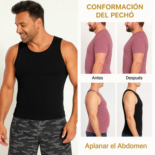 Ginecoff® Camiseta de compresión | Elimina la ginecomastia