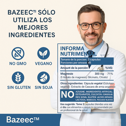 Bazeec® Nuevo magnesio triple complejo: Elimina cualquier problema de salud